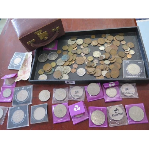 872 - A collection of mainly English coinage including commemorative and a Memorial half dollar