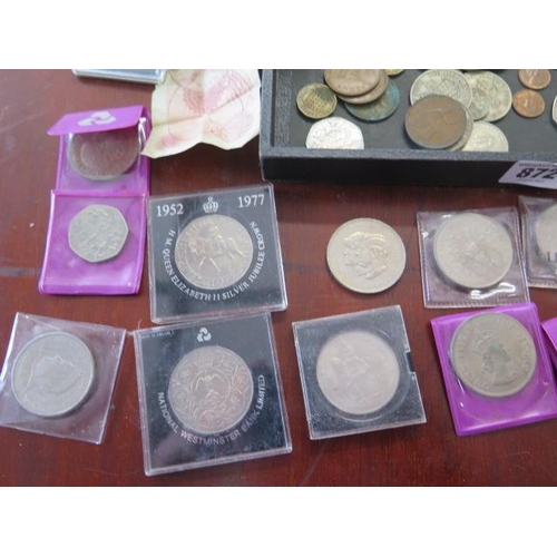 872 - A collection of mainly English coinage including commemorative and a Memorial half dollar