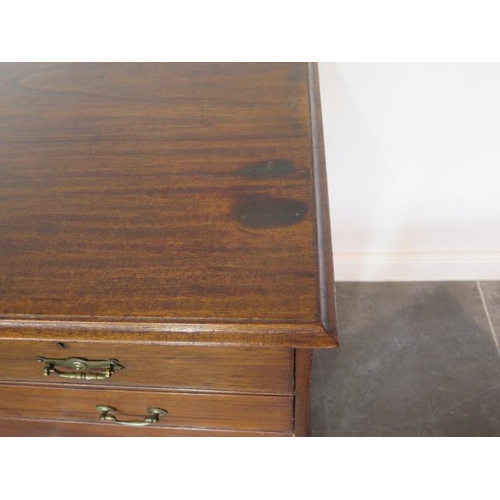 88 - A mahogany four drawer chest on bracket feet, 83cm tall x 110cm x 56cm