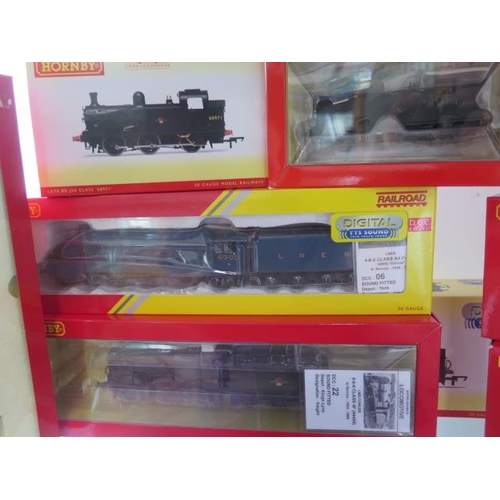 904 - Five Hornby DCC 00 fitted locomotives all lightly weathered , all boxed, and a Hornby 00 guage BR cl... 