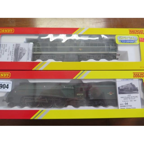 904 - Five Hornby DCC 00 fitted locomotives all lightly weathered , all boxed, and a Hornby 00 guage BR cl... 