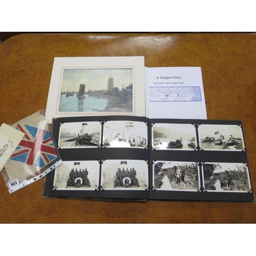 941 - An interesting diary and photograph and postcard album for Wyndham Arthur Rolfe Royal Marines CH2209... 