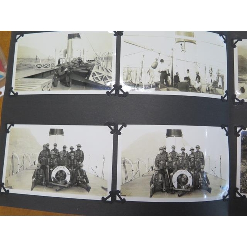 941 - An interesting diary and photograph and postcard album for Wyndham Arthur Rolfe Royal Marines CH2209... 