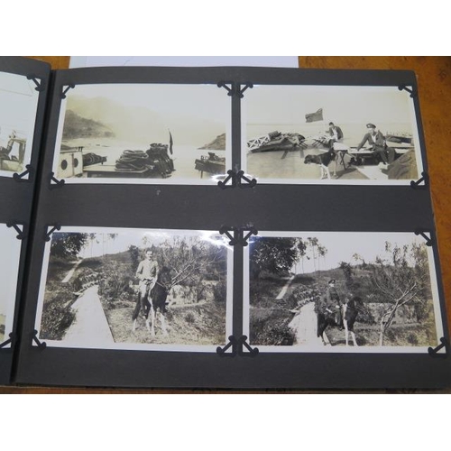 941 - An interesting diary and photograph and postcard album for Wyndham Arthur Rolfe Royal Marines CH2209... 