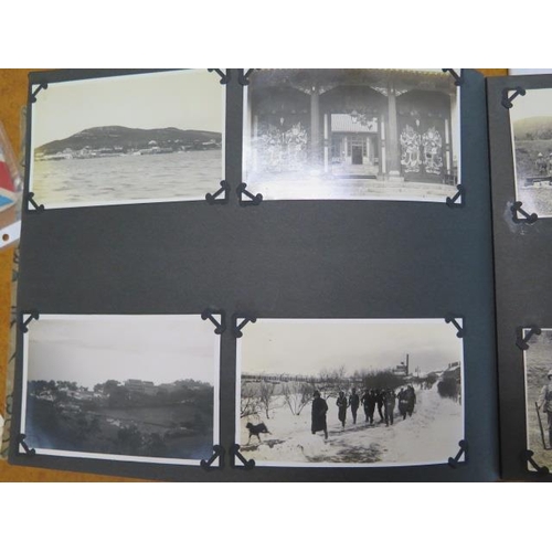 941 - An interesting diary and photograph and postcard album for Wyndham Arthur Rolfe Royal Marines CH2209... 