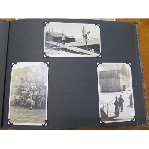 941 - An interesting diary and photograph and postcard album for Wyndham Arthur Rolfe Royal Marines CH2209... 