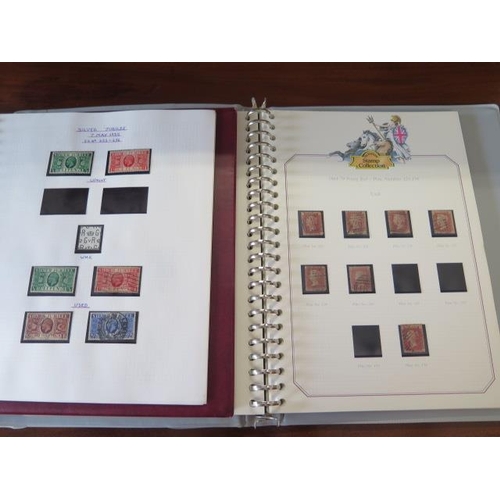 982 - Two albums of British stamps, including penny reds and Festival of Britain