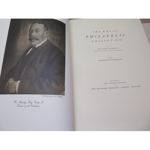 983 - A large leather bound volume The Royal Philatelic Collection Sir John Wilson Bart published by Visco... 