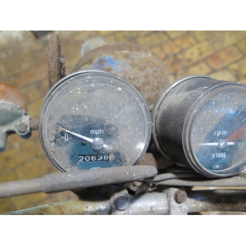 2 - A Honda 125cc vintage motorcycle reg XOD 59K in need of restoration, no documentation or key, with a... 