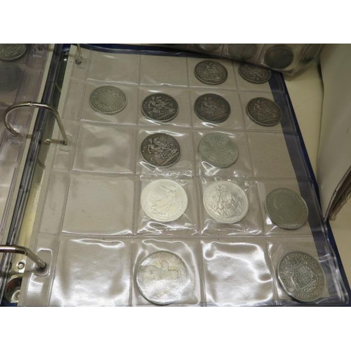 874 - Three albums of mainly British coins from 1790 onwards including two 1 oz Brittanias and 7 Victorian... 