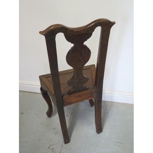 92 - An 18th century Dutch oak side chair on shaped legs with good colour in polished condition