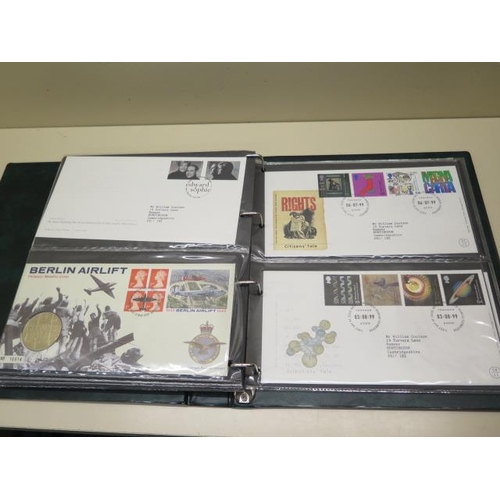 986 - Ten albums of 1st day covers with over 500 covers