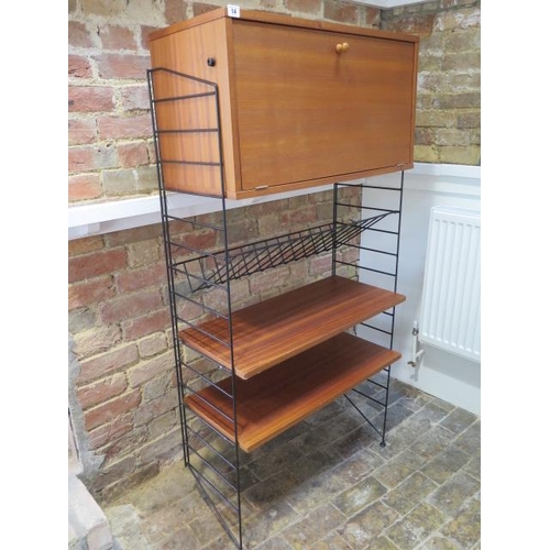 14 - A Ladderex cabinet bookcase, 155cm tall x 78cm x 36cm, some usage marks but generally good