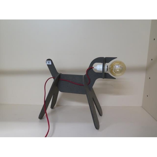 4 - An Eno Studio dog lamp, 45cm long, working order