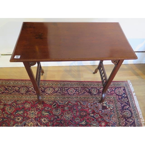 55 - A late Victorian mahogany side table, 70cm tall x 76cm x 40cm