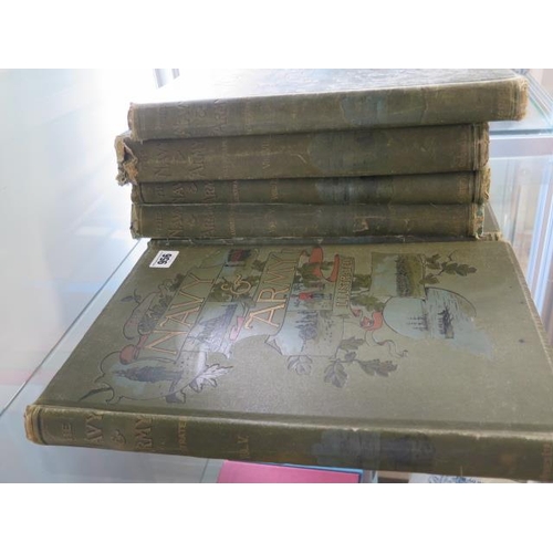 956 - Six volumes of The Army and Navy illustrated covers, have wear reasonably good