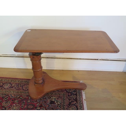 107 - A Victorian mahogany adjustable bedside reading table, 80cm wide x 40cm deep