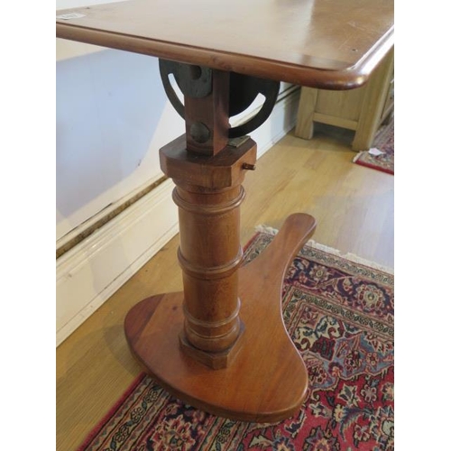 107 - A Victorian mahogany adjustable bedside reading table, 80cm wide x 40cm deep