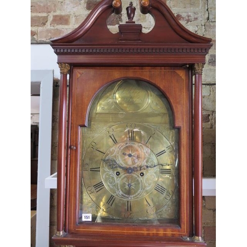 151 - A mahogany 8 day striking longcase clock with a 13