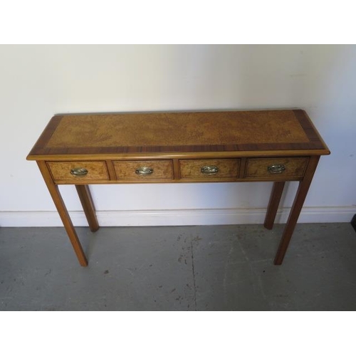 21 - A new birch 4 drawer hall table made by a local craftsman to a high standard, 76cm tall x 110cm x 30... 