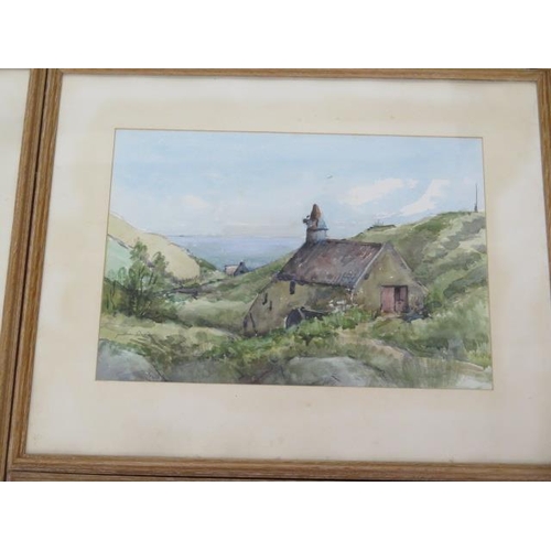 230 - Jackson Simpson, Scottish 1893-1963, five coastal watercolours, largest frame size 40cm x 49cm, all ... 