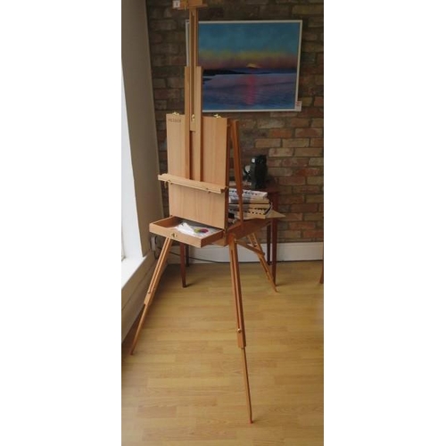 3 - A Meeden Artist set with folding easel and paints, in unused conditon