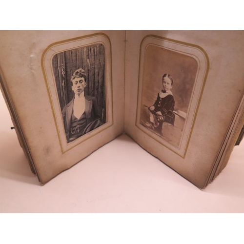 343 - A Victorian Carte de Visite photograph album and an autograph sketch album