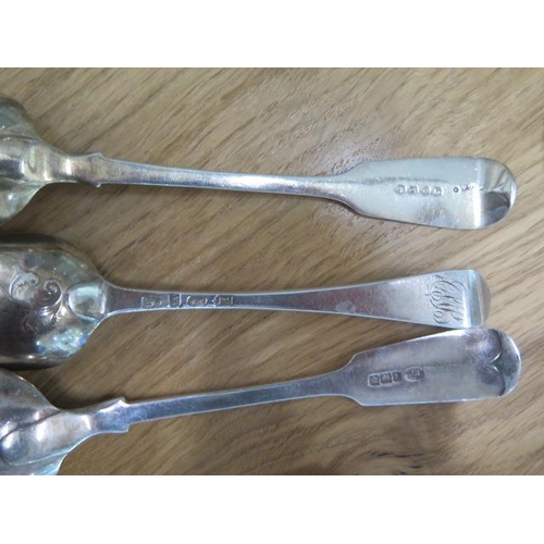 403 - A collection of assorted Georgian and later silver flatware including an 84 spoon, total weight appr... 