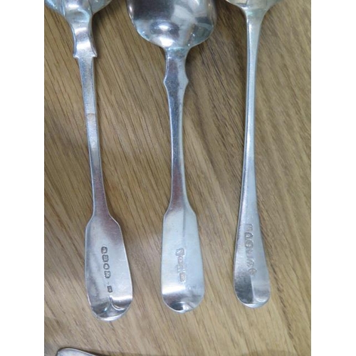 403 - A collection of assorted Georgian and later silver flatware including an 84 spoon, total weight appr... 