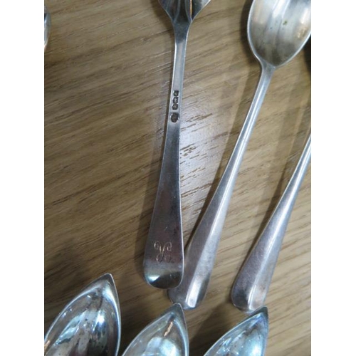 403 - A collection of assorted Georgian and later silver flatware including an 84 spoon, total weight appr... 