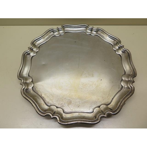 421 - A silver salver, London Charles Packer & Co Ltd,1928/29, approx 19.3 troy oz, no engraving but some ... 