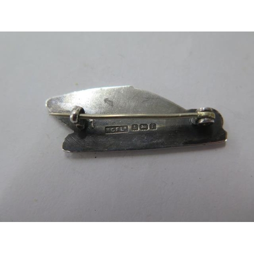 467 - A WWI silver sweetheart brooch Tank Regiment Birmingham 1916/17, 4cm long, generally good