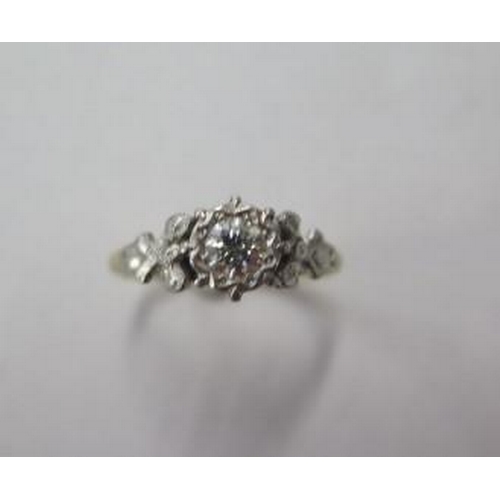 483 - A yellow gold diamond solitaire ring, size L, approx 2.6 grams, not hallmarked but tests to approx 1... 