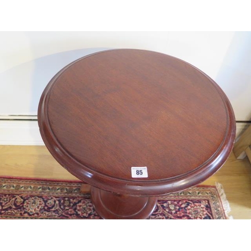 85 - A Victorian mahogany side table, 67cm tall x 50cm diameter