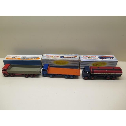 861 - 3 boxed Dinky Supertoys Foden lorries 501, 903 and 942 tanker, all have some small paint chips but g... 