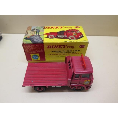 863 - Dinky Toys 4 boxed vehicles;Turntable Fire escape 955, Fire engine 955, Bedford TK coal lorry 425, a... 