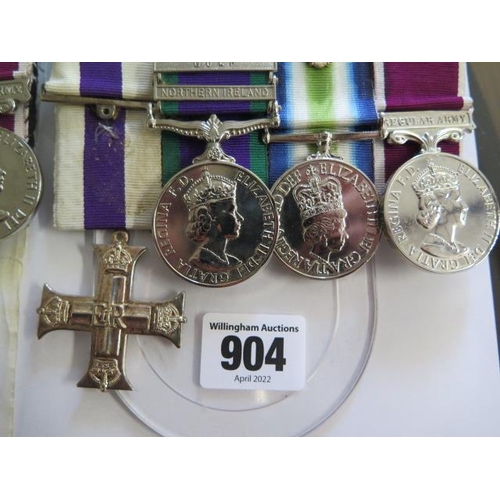 904 - A group of 4 copy medals to 24062272 WO2 DA STIMPSON including Elizabeth II Military Cross with Gulf... 