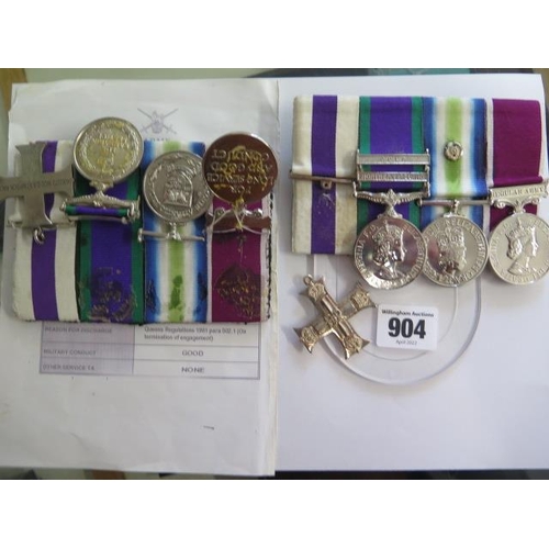 904 - A group of 4 copy medals to 24062272 WO2 DA STIMPSON including Elizabeth II Military Cross with Gulf... 