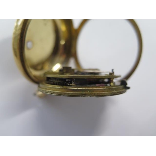 664 - An 18ct yellow gold key wind pocket watch by Kendall & Dent, London, 50mm case, total weight approx ... 