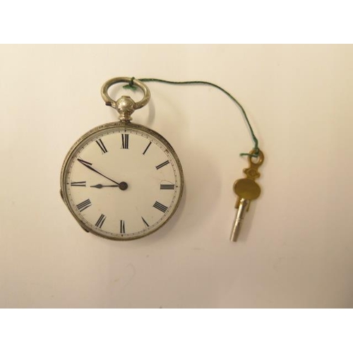 676 - A key wind pocket watch engraved to dust cover Reed & Son Market Place Cambridge, 40mm case, in runn... 