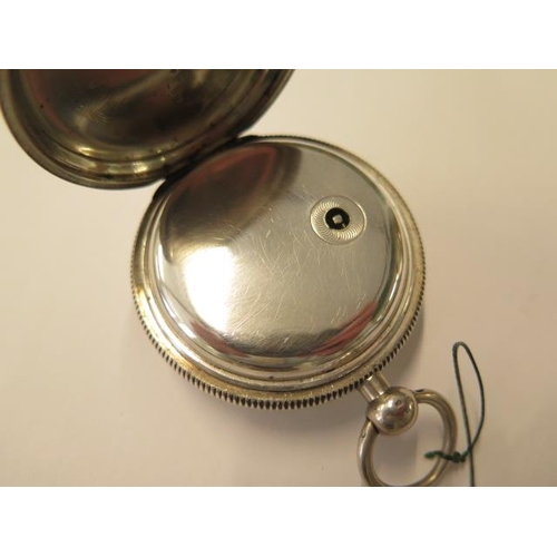 678 - A silver key wind pocket watch London 1879, the dial signed B.Leefe Malton, chain driven fusee movem... 