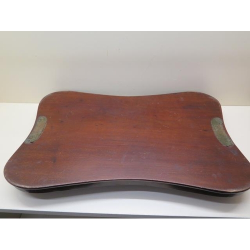 84 - A 19th century mahogany tray, 55cm x 36cm