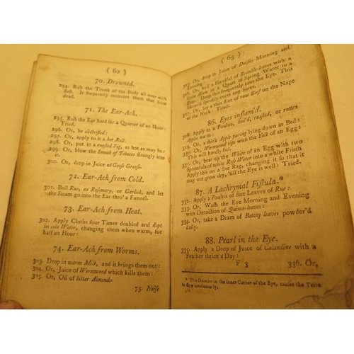 852 - A leather bound 1768 Thirteenth Edition 'Primitive Physick or an easy and Natural Method of Curing M... 