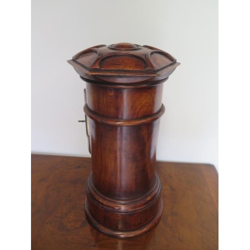 86 - A mahogany Victorian style hotel Country house desk postbox, 42cm tall x 22cm wide