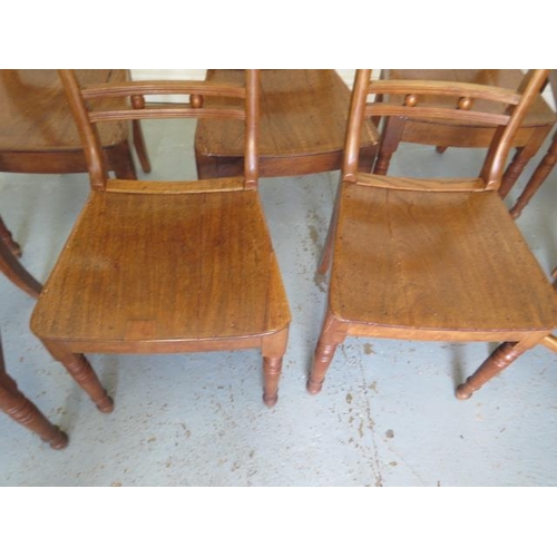 96 - Eight East Anglian ash and elm solid seated kitchen chairs including two carvers, all a good colour,... 