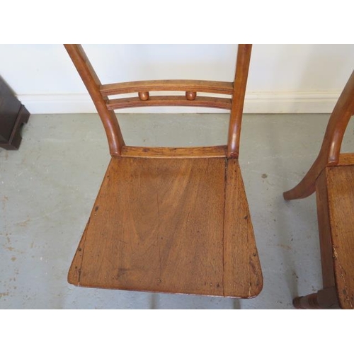 96 - Eight East Anglian ash and elm solid seated kitchen chairs including two carvers, all a good colour,... 