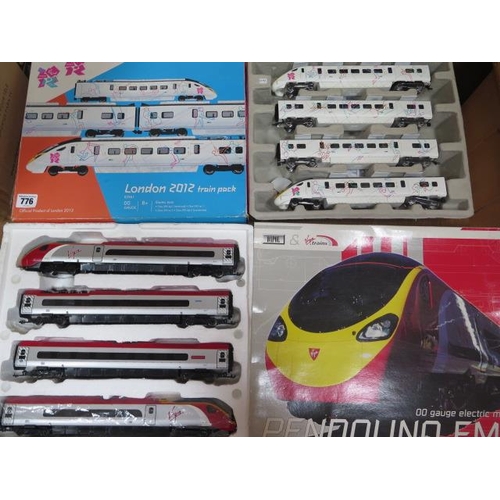 776 - A Hornby boxed London 20212 00 gauge train pack R2961 and a Dapol 00 gauge Pendolino Emu train pack ... 