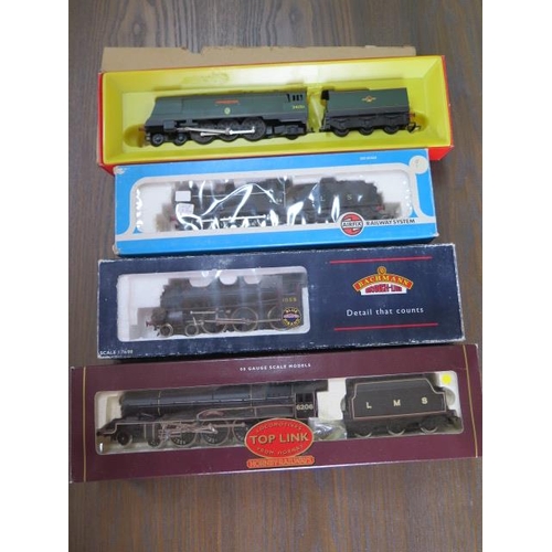 782 - 4 00 gauge locos Hornby Winston Churchill, Airfix 4F Fowler, Bachmann 1059, and Hornby Top link Prin... 