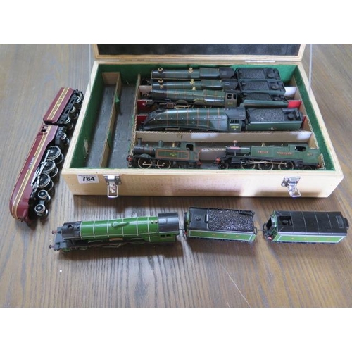 784 - 8 unboxed 00 gauge locos, Flying Scotsman, City of Bristol, 1466, 4271, Mallard King Richard I, II, ... 