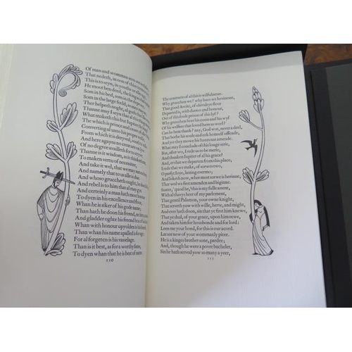 881 - A boxed Folio Society edition The Canterbury Tales by Geoffrey Chaucer, with wood engravings by Eric... 